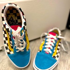 Colorful vans size 7. Gently worn a few times.